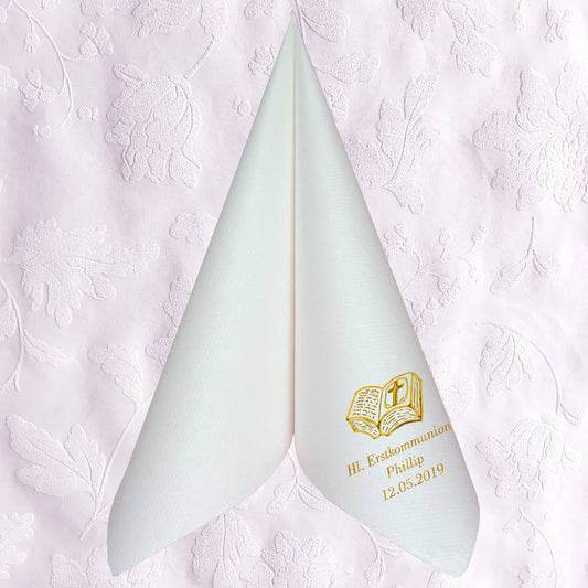 Servietten für Kommunion - personalisiert, mit Motiv nach Wahl