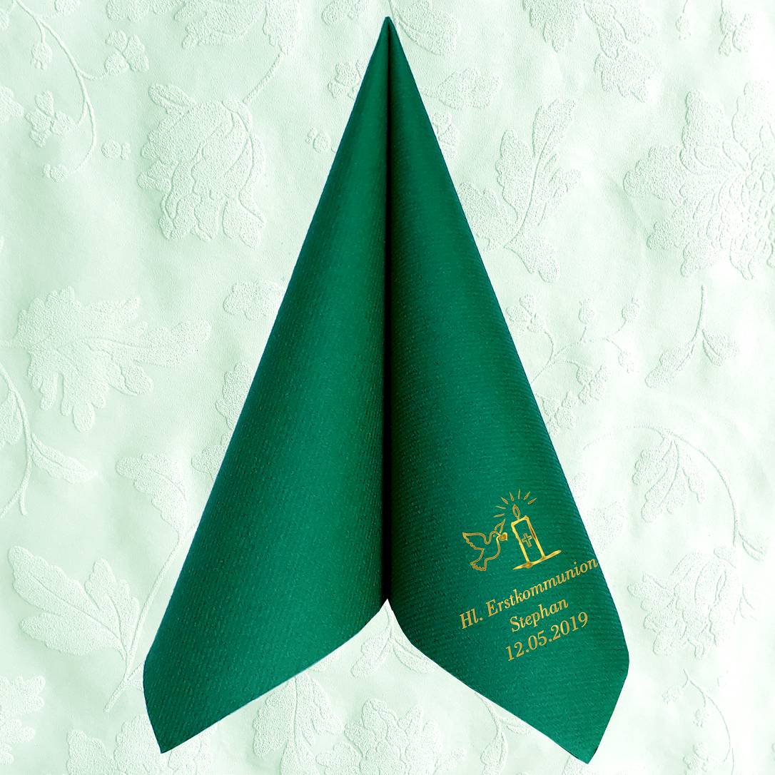 Servietten für Kommunion - personalisiert, mit Motiv nach Wahl