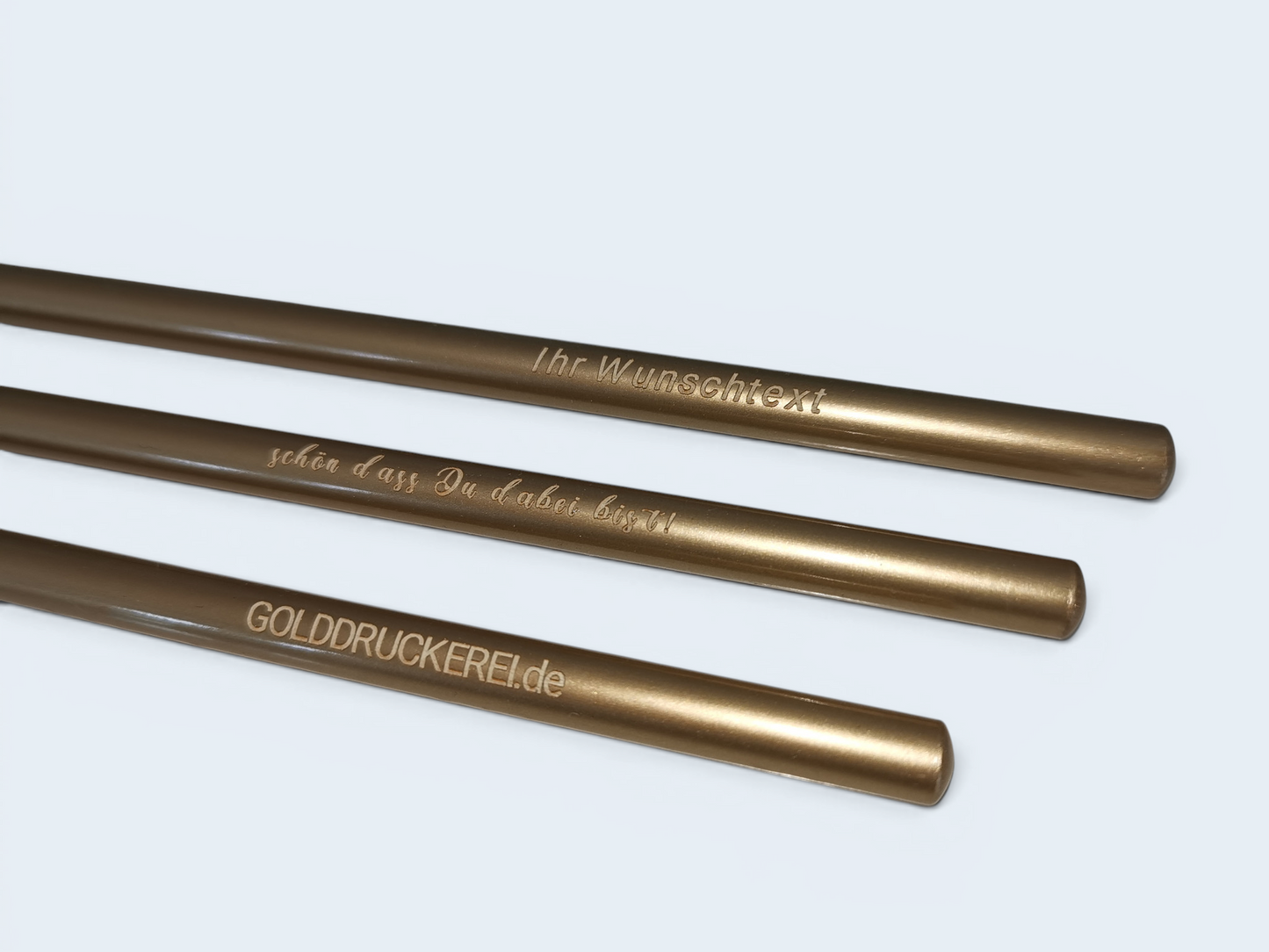 goldener Bleistift  - individuell veredelt