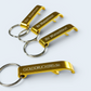 goldener Flaschenöffner mit Schlüsselring  - individuell veredelt