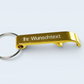 goldener Flaschenöffner mit Schlüsselring  - individuell veredelt