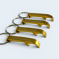 goldener Flaschenöffner mit Schlüsselring  - individuell veredelt