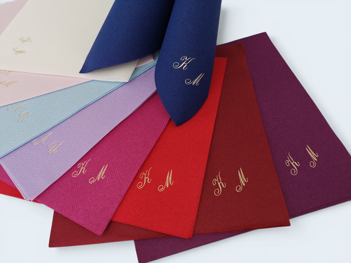 Monogramm-Servietten - mit Ihren Initialen veredelt